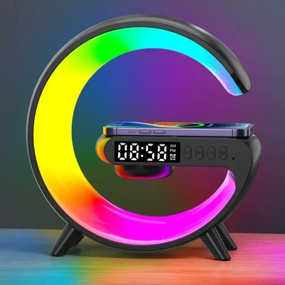 Reloj Altavoz LED Inteligente — Música + Alarma + Luz Ambiental | Bluetooth, Pantalla LED, Control Táctil
